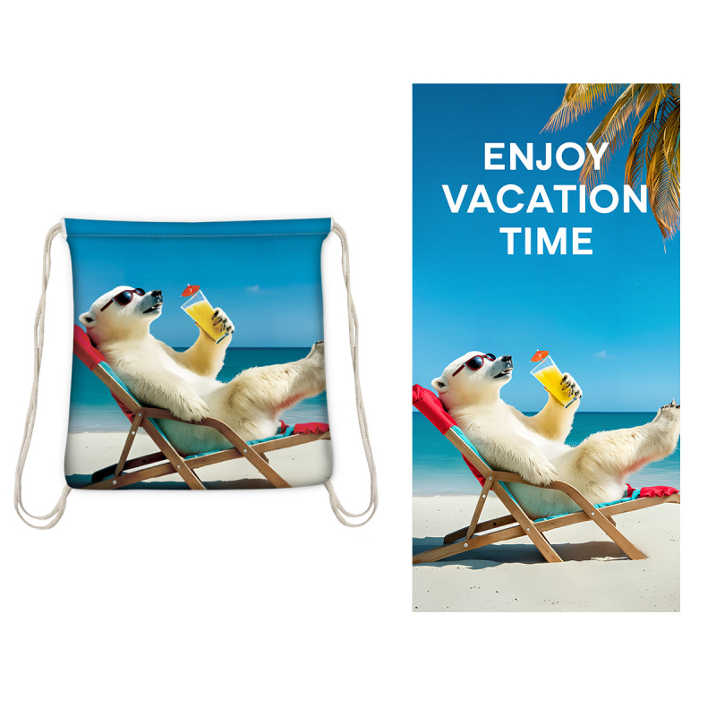 Corner Rabbit vonios/plaukimo rankšluostis iš superfinio pluošto, 300–400 g, spausdinimo procesas, pritaikomas