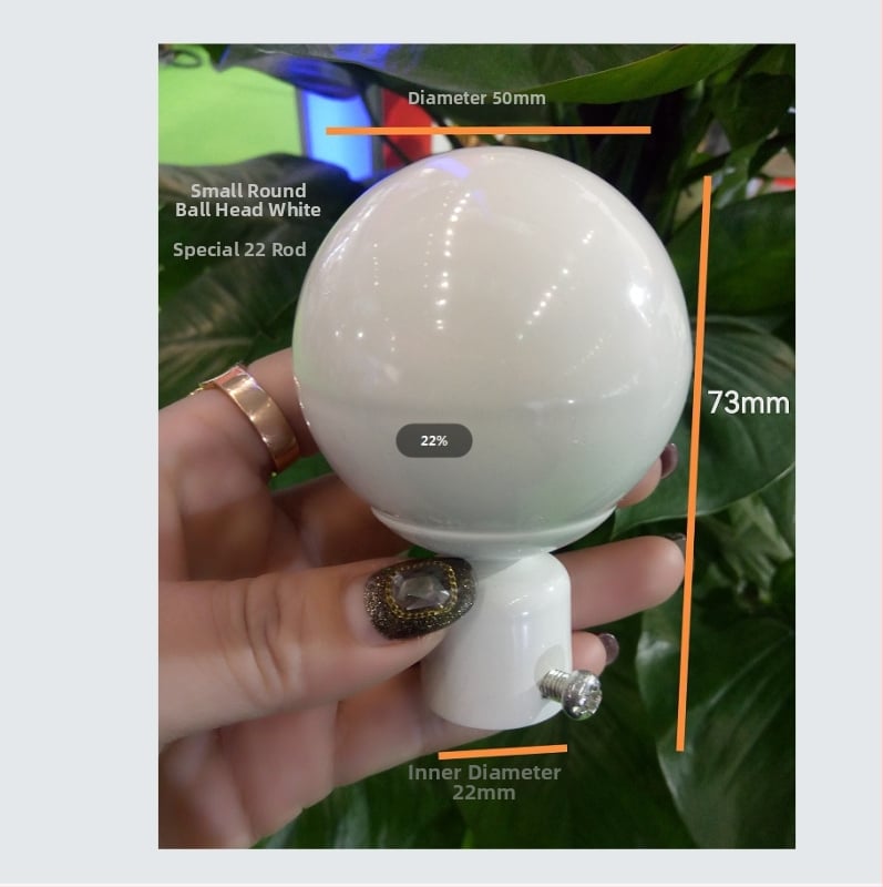 Geležinė užuolaidų lazdelės galva – kabinimo tipas, modelis 22/28 stulpai, užuolaidų priedai