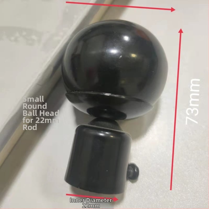 Geležinė užuolaidų lazdelės galva – kabinimo tipas, modelis 22/28 stulpai, užuolaidų priedai