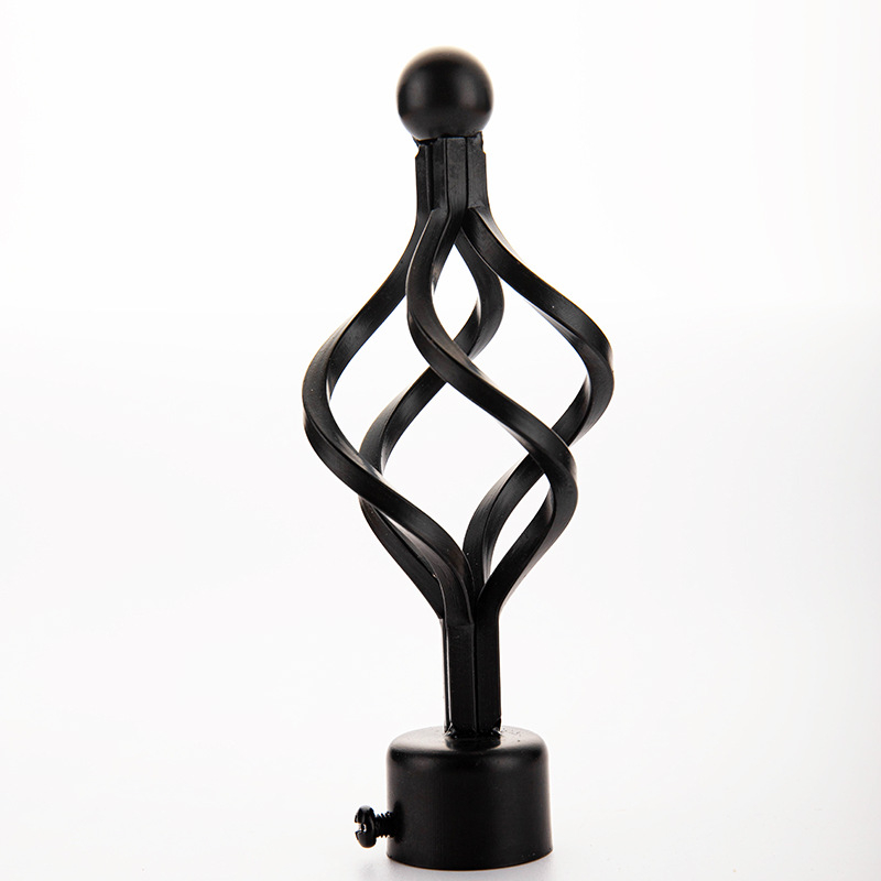 Geležinė užuolaidų lazdelės galva – kabinimo tipas, modelis 22/28 stulpai, užuolaidų priedai