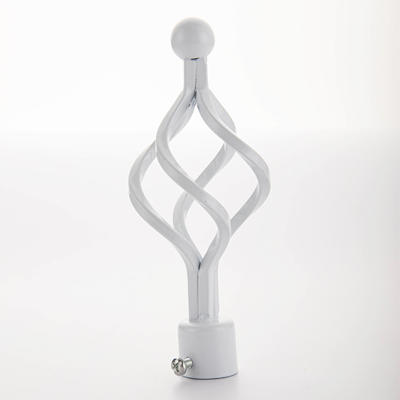 Geležinė užuolaidų lazdelės galva – kabinimo tipas, modelis 22/28 stulpai, užuolaidų priedai