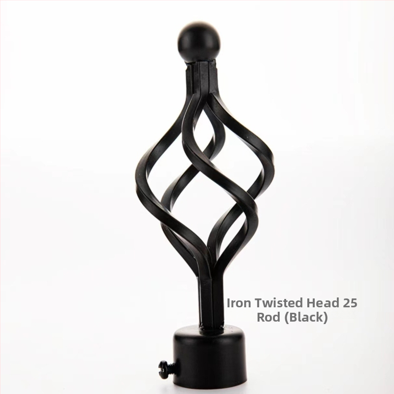 Geležinė užuolaidų lazdelės galva – kabinimo tipas, modelis 22/28 stulpai, užuolaidų priedai