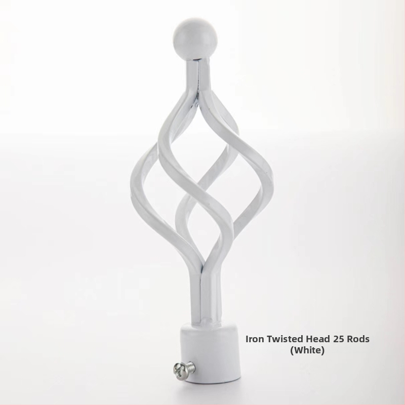 Geležinė užuolaidų lazdelės galva – kabinimo tipas, modelis 22/28 stulpai, užuolaidų priedai