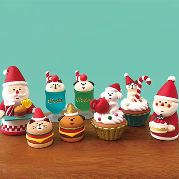 Sveķu Ziemassvētku figūras dekorācijām – Ziemassvētku vecītis, ragainā sānija un sniegavīrs | Materiāls: sveķi; Zīmols: Qingheng crafts