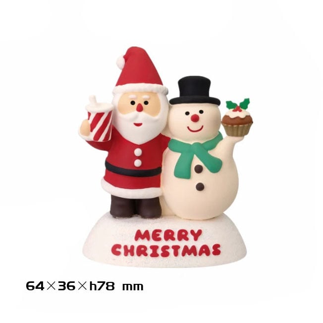 Sveķu Ziemassvētku figūras dekorācijām – Ziemassvētku vecītis, ragainā sānija un sniegavīrs | Materiāls: sveķi; Zīmols: Qingheng crafts