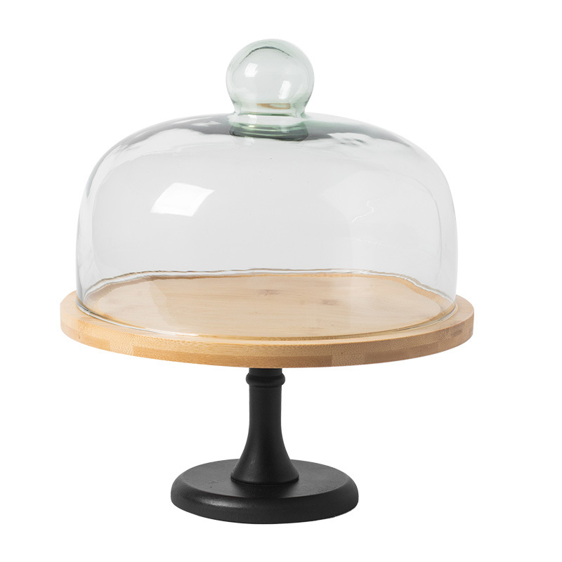 Desertinio stalo ekspozicinė lentyna - stiklo medžiaga, prekė Circle, 2023, Paprastas stilius, Produkto kategorija: vaisių lėkštė