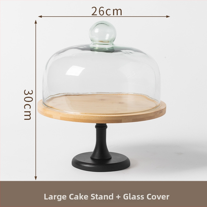 Desertinio stalo ekspozicinė lentyna - stiklo medžiaga, prekė Circle, 2023, Paprastas stilius, Produkto kategorija: vaisių lėkštė