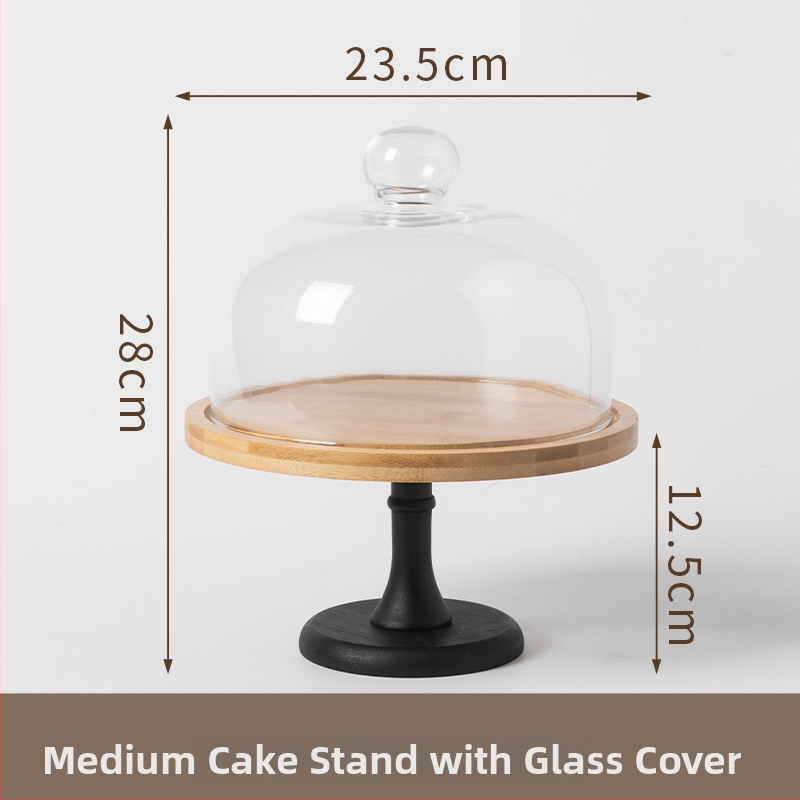 Desertinio stalo ekspozicinė lentyna - stiklo medžiaga, prekė Circle, 2023, Paprastas stilius, Produkto kategorija: vaisių lėkštė