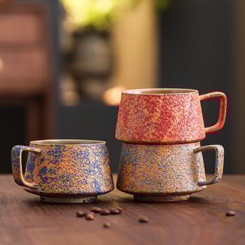 Κεραμικό φλυτζάνι καφέ σε νορδικό στυλ με latte art, ρετρό σχεδίαση, βάρος 300 g, δυνατότητα εκτύπωσης λογοτύπου, προσαρμογή διαθέσιμη