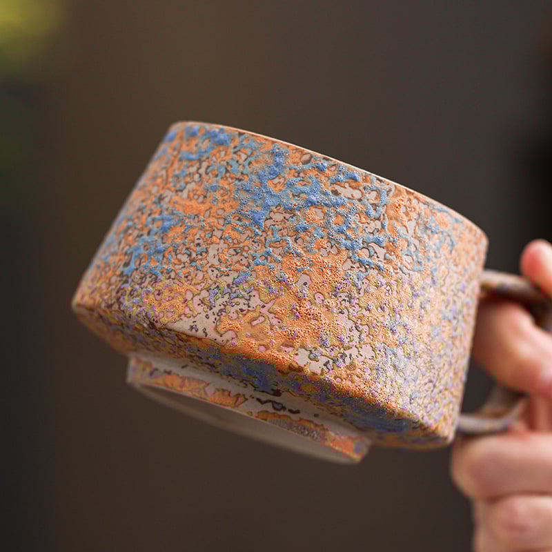 Κεραμικό φλυτζάνι καφέ σε νορδικό στυλ με latte art, ρετρό σχεδίαση, βάρος 300 g, δυνατότητα εκτύπωσης λογοτύπου, προσαρμογή διαθέσιμη