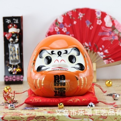 Keraminė Dharma kiaušinio piniginė — balta porcelėna, Damo stilius, interjerui sushi restorano