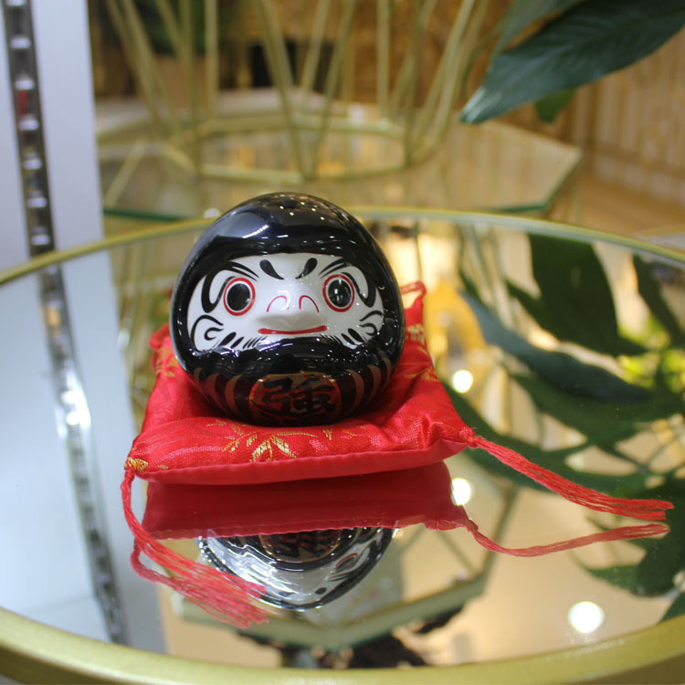 Keraminė Dharma kiaušinio piniginė — balta porcelėna, Damo stilius, interjerui sushi restorano