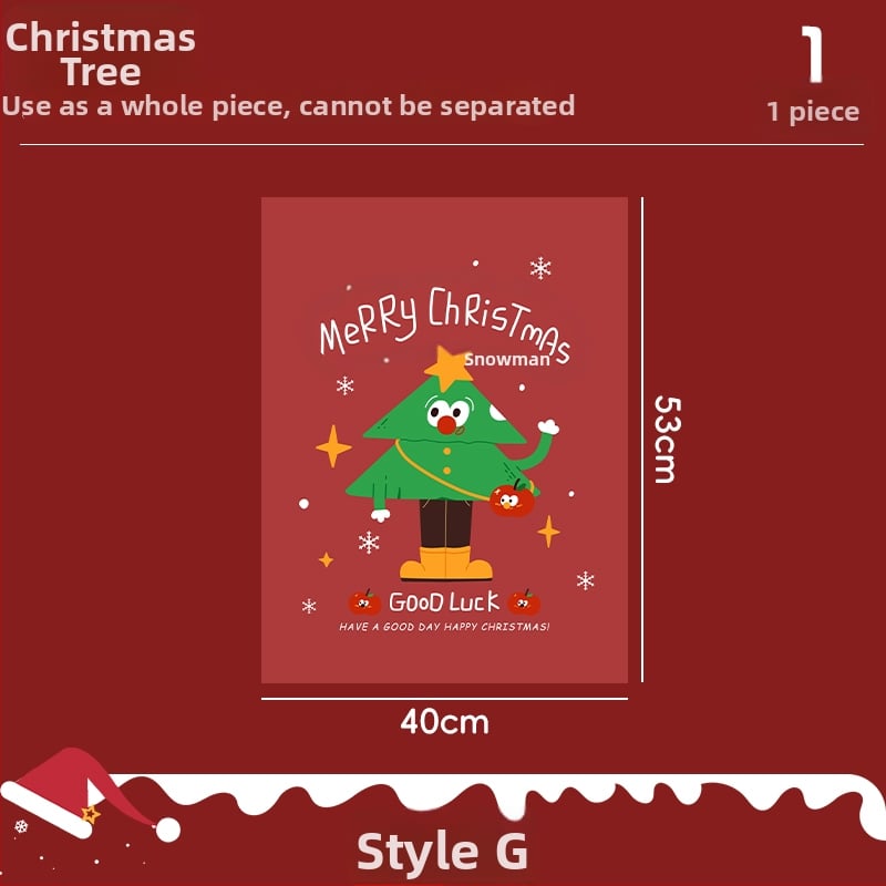 Санта-Клаус прозоречни стикери за стена – водоустойчиви стенни стикери, 2 бр, модел 69850, материал: коприна, за всекидневна