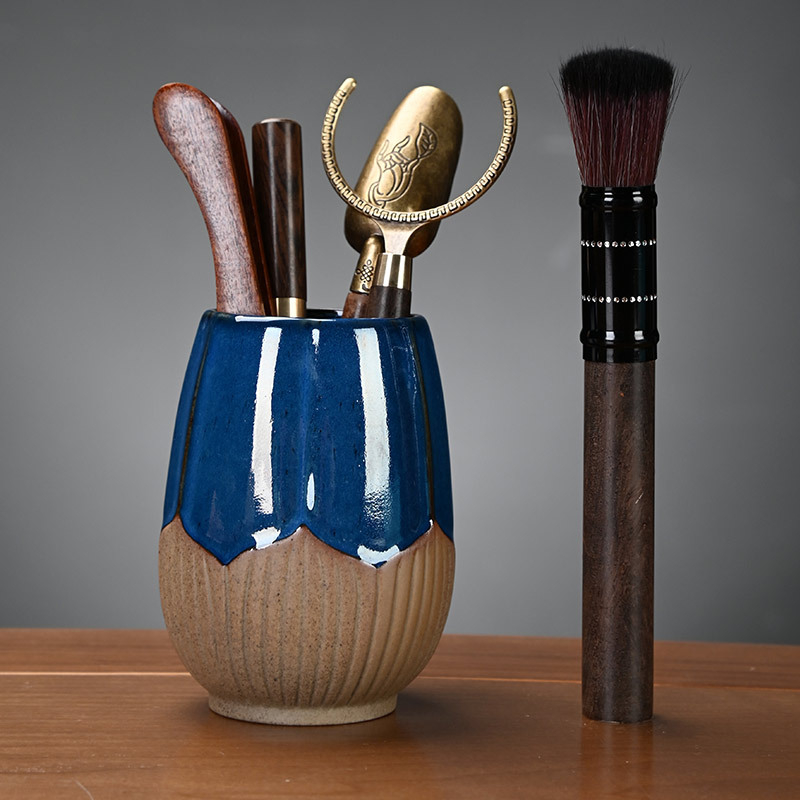 Κεραμικό σετ τελετής τσαγιού με Έξι Κυρίους (Υλικό: κεραμικό; Στυλ: Νέο κινεζικό στυλ) Περιλαμβάνει: δίσκο τσαγιού, πετσέτα, χαλάκι για τσάι και αξεσουάρ τσαγιού