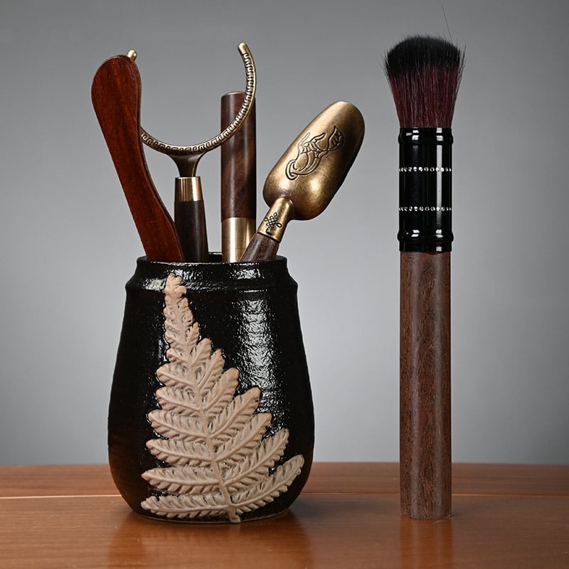 Κεραμικό σετ τελετής τσαγιού με Έξι Κυρίους (Υλικό: κεραμικό; Στυλ: Νέο κινεζικό στυλ) Περιλαμβάνει: δίσκο τσαγιού, πετσέτα, χαλάκι για τσάι και αξεσουάρ τσαγιού