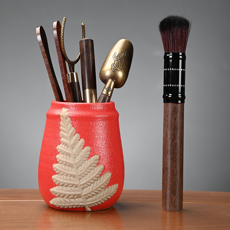 Κεραμικό σετ τελετής τσαγιού με Έξι Κυρίους (Υλικό: κεραμικό; Στυλ: Νέο κινεζικό στυλ) Περιλαμβάνει: δίσκο τσαγιού, πετσέτα, χαλάκι για τσάι και αξεσουάρ τσαγιού