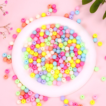 Akrilne perle za DIY nakit – okrugle 10 mm, labave perle za ručnu izradu