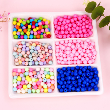 Akrilne perle za DIY nakit – okrugle 10 mm, labave perle za ručnu izradu