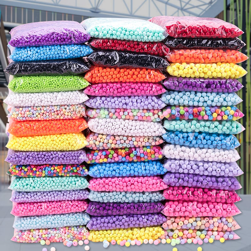 Akrilne perle za DIY nakit – okrugle 10 mm, labave perle za ručnu izradu