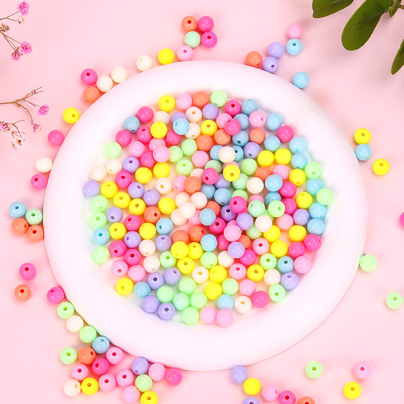 Akrilne perle za DIY nakit – okrugle 10 mm, labave perle za ručnu izradu
