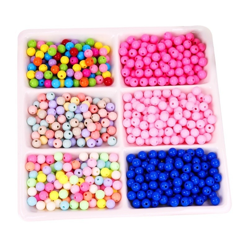 Akrilne perle za DIY nakit – okrugle 10 mm, labave perle za ručnu izradu