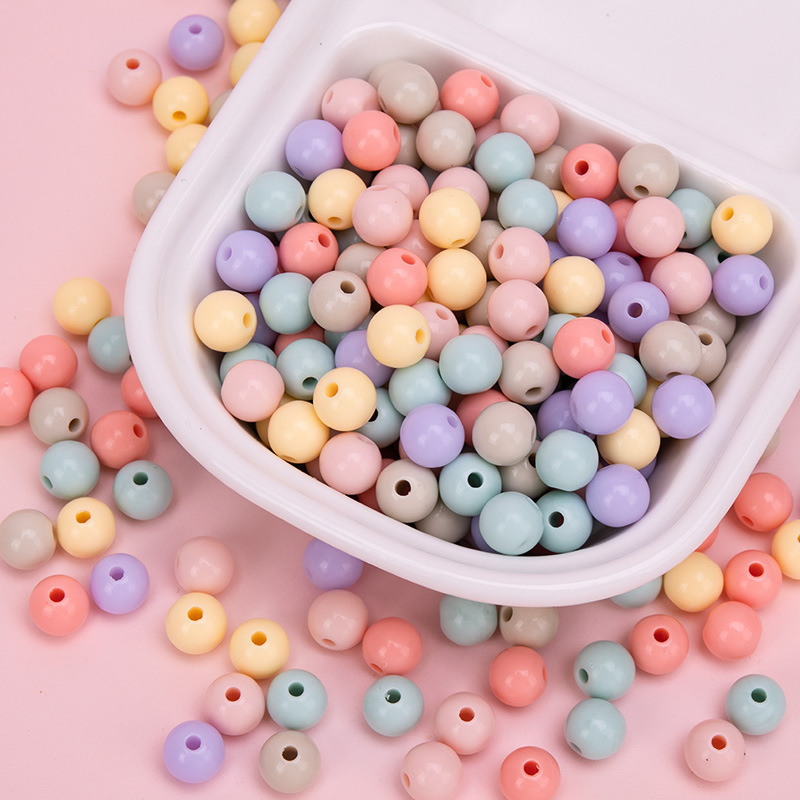 Akrilne perle za DIY nakit – okrugle 10 mm, labave perle za ručnu izradu