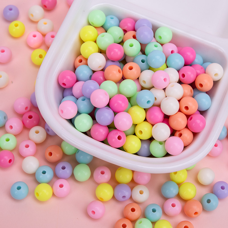 Akrilne perle za DIY nakit – okrugle 10 mm, labave perle za ručnu izradu