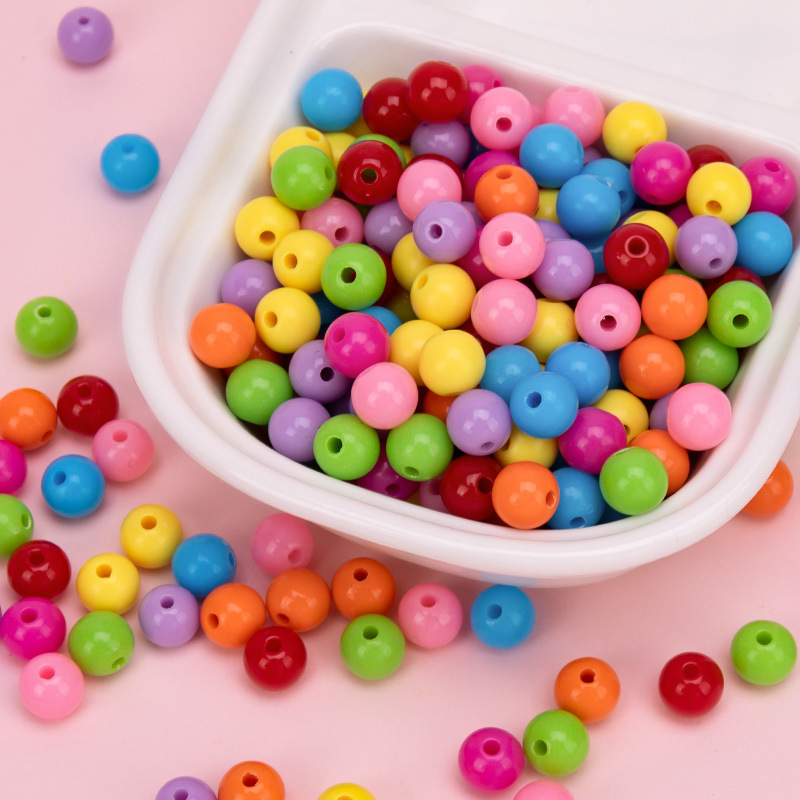 Akrilne perle za DIY nakit – okrugle 10 mm, labave perle za ručnu izradu
