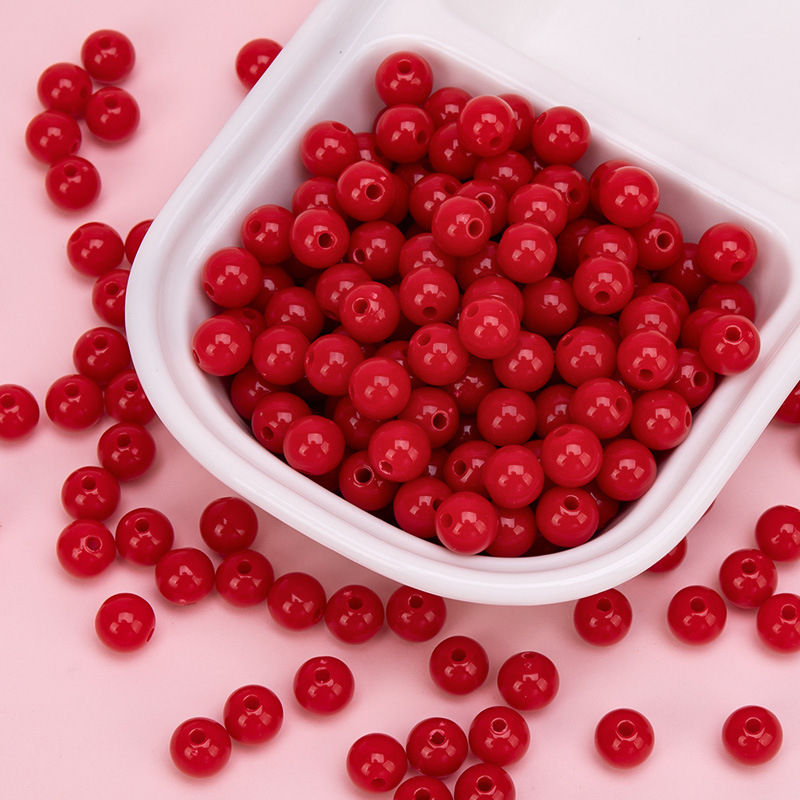 Akrilne perle za DIY nakit – okrugle 10 mm, labave perle za ručnu izradu