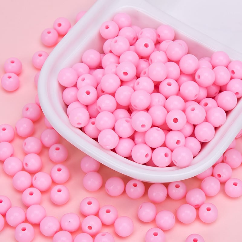 Akrilne perle za DIY nakit – okrugle 10 mm, labave perle za ručnu izradu