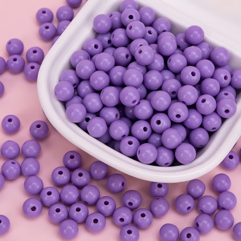 Akrilne perle za DIY nakit – okrugle 10 mm, labave perle za ručnu izradu