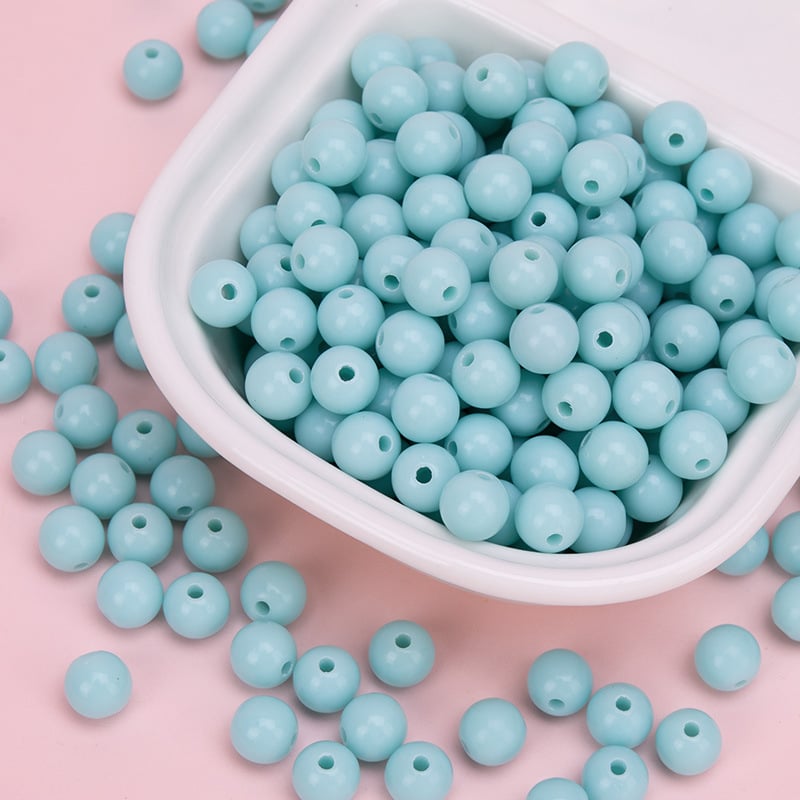 Akrilne perle za DIY nakit – okrugle 10 mm, labave perle za ručnu izradu