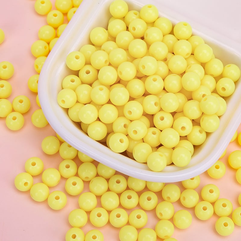 Akrilne perle za DIY nakit – okrugle 10 mm, labave perle za ručnu izradu