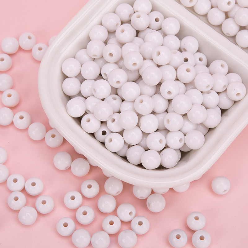 Akrilne perle za DIY nakit – okrugle 10 mm, labave perle za ručnu izradu