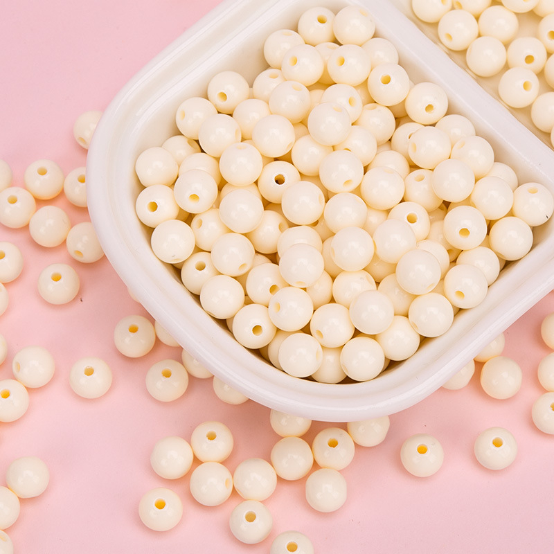 Akrilne perle za DIY nakit – okrugle 10 mm, labave perle za ručnu izradu