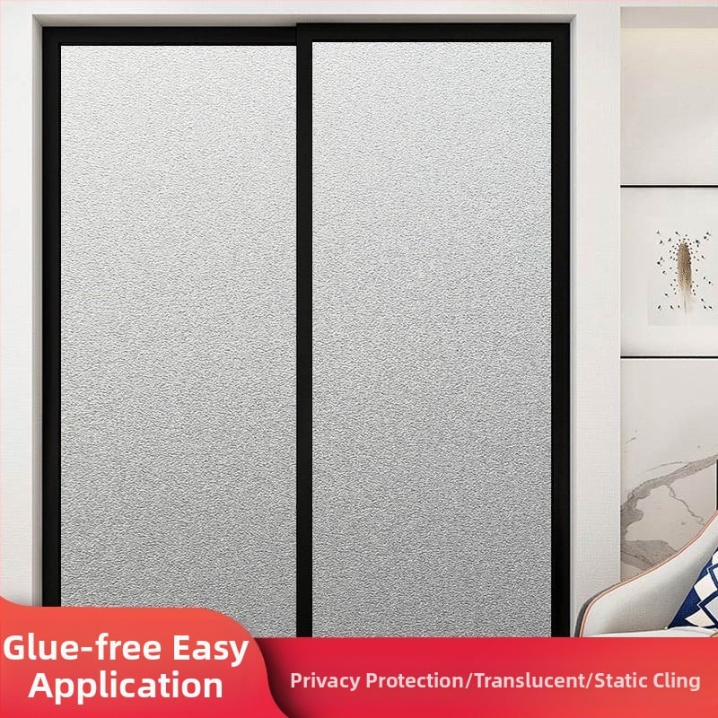 Praustuvo stiklo plėvelė privatumo užtikrinimui, matinė, geometrinis raštas, vienas lapas (vonios langams)