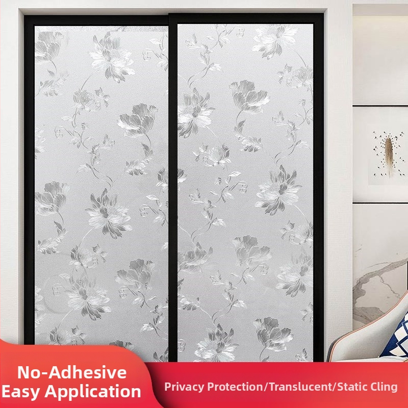 Praustuvo stiklo plėvelė privatumo užtikrinimui, matinė, geometrinis raštas, vienas lapas (vonios langams)