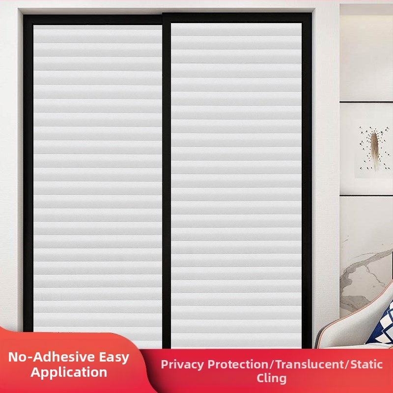 Praustuvo stiklo plėvelė privatumo užtikrinimui, matinė, geometrinis raštas, vienas lapas (vonios langams)