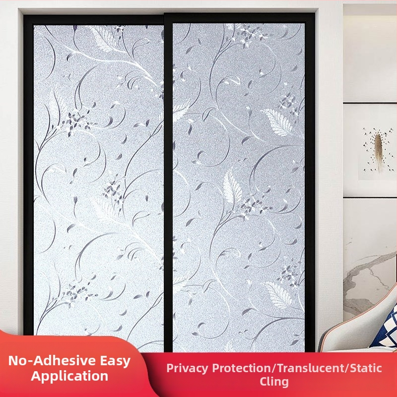 Praustuvo stiklo plėvelė privatumo užtikrinimui, matinė, geometrinis raštas, vienas lapas (vonios langams)