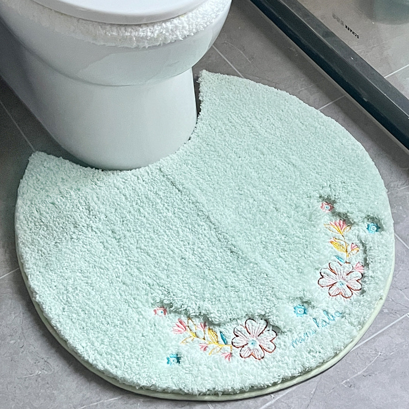Plišani set prostirki za WC s poklopcem, upijajući i protuklizni kupaonski tepih