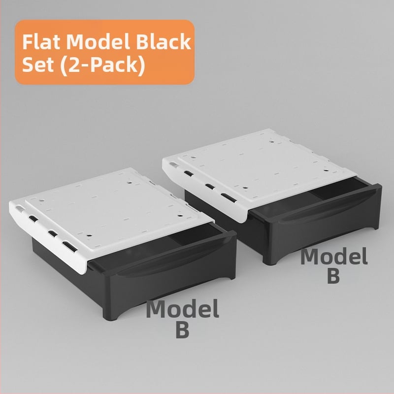 Po stalčiumi ištraukiama laikymo dėžutė su lipniu tvirtinimu, be gręžimo, 45 L talpa, PP plastikas, modelis 090