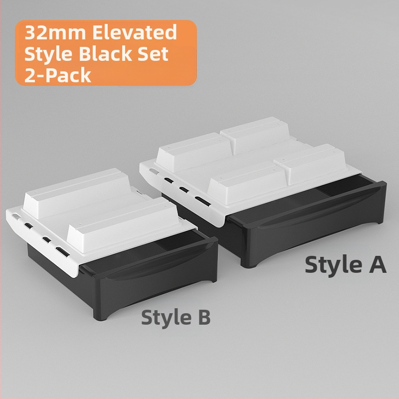 Po stalčiumi ištraukiama laikymo dėžutė su lipniu tvirtinimu, be gręžimo, 45 L talpa, PP plastikas, modelis 090