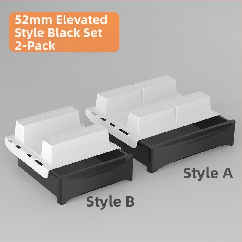 Po stalčiumi ištraukiama laikymo dėžutė su lipniu tvirtinimu, be gręžimo, 45 L talpa, PP plastikas, modelis 090