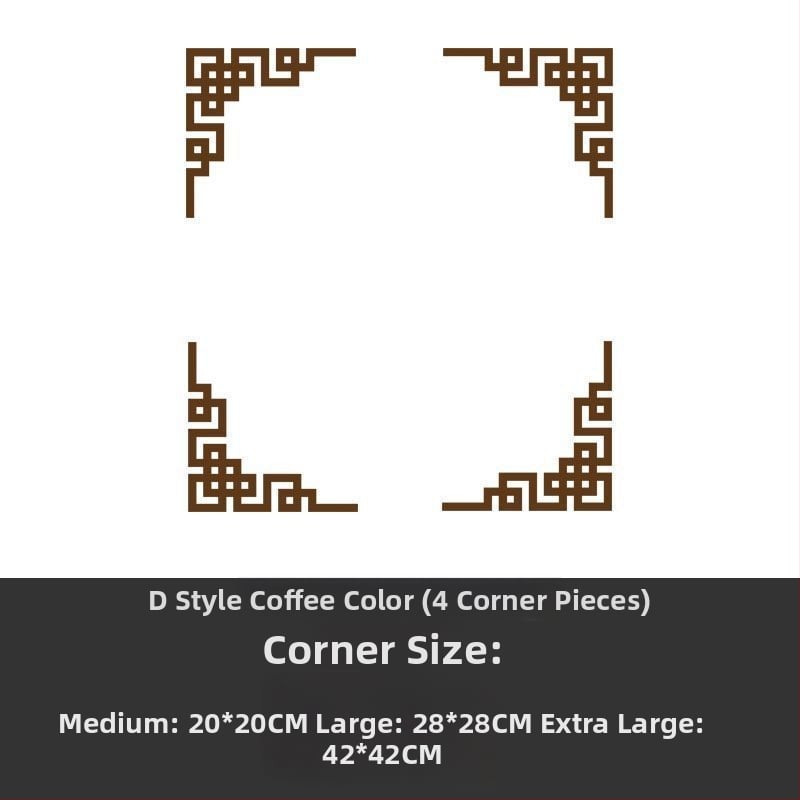 Стикер за стена – китайски стил геометричен 3D PVC за стъклени врати, външна употреба