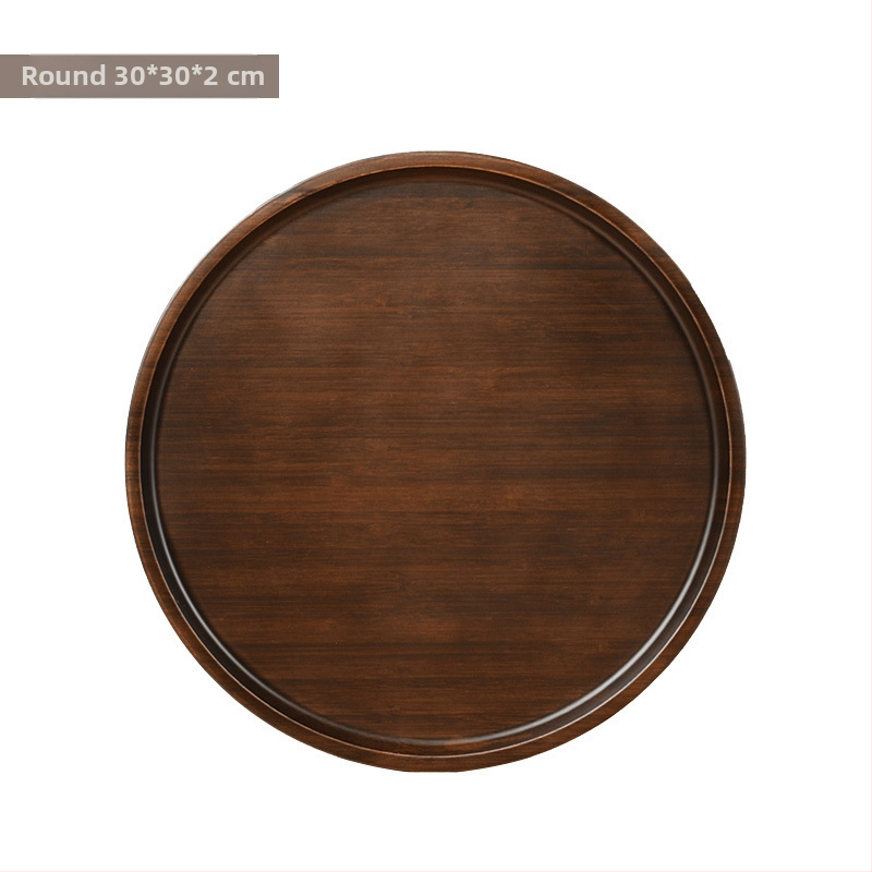 Stačiakampis bambukinis arbatos padėklas su glazūruota paviršiumi, vientisas raštas, naujo Kinų stiliaus, tinkamas viešbučiams ir arbatos serviravimui