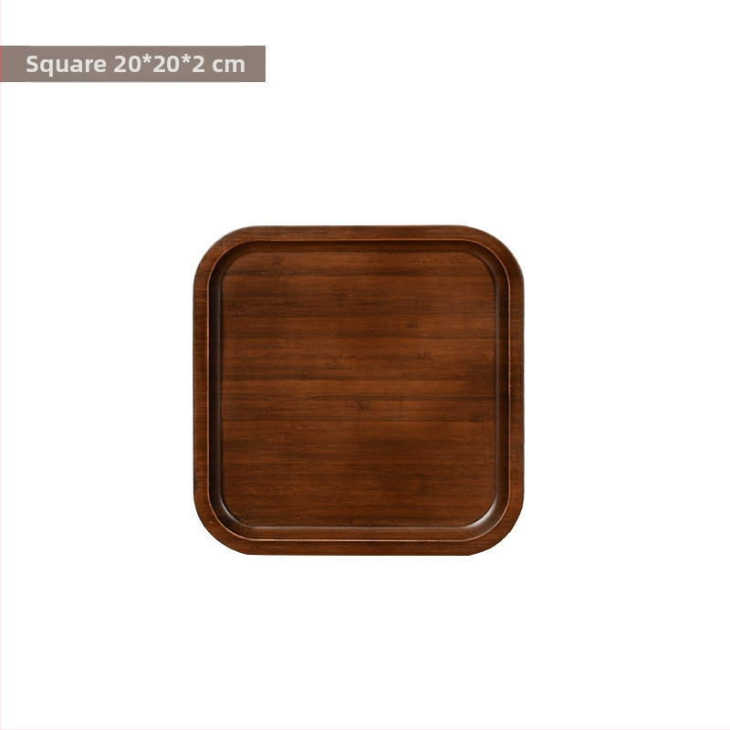 Stačiakampis bambukinis arbatos padėklas su glazūruota paviršiumi, vientisas raštas, naujo Kinų stiliaus, tinkamas viešbučiams ir arbatos serviravimui