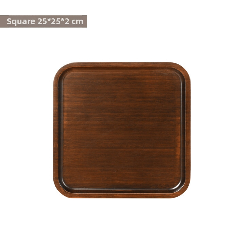 Stačiakampis bambukinis arbatos padėklas su glazūruota paviršiumi, vientisas raštas, naujo Kinų stiliaus, tinkamas viešbučiams ir arbatos serviravimui