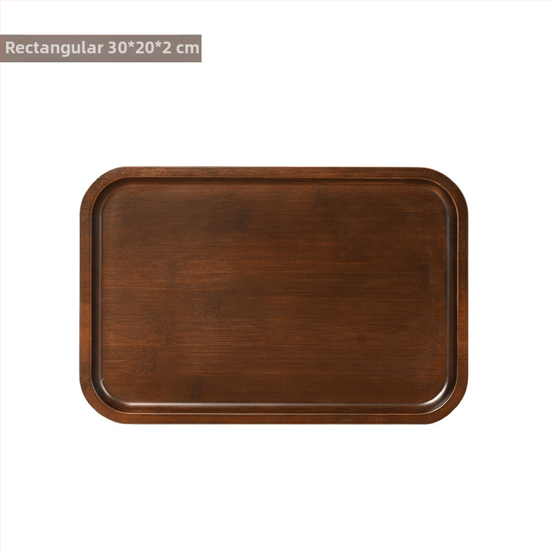 Stačiakampis bambukinis arbatos padėklas su glazūruota paviršiumi, vientisas raštas, naujo Kinų stiliaus, tinkamas viešbučiams ir arbatos serviravimui