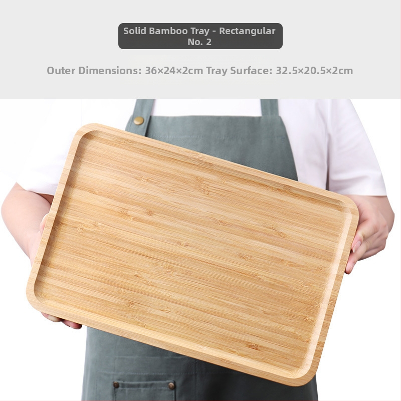 Stačiakampis bambukinis arbatos padėklas su glazūruota paviršiumi, vientisas raštas, naujo Kinų stiliaus, tinkamas viešbučiams ir arbatos serviravimui