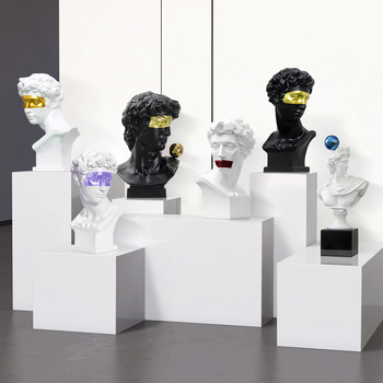 Davido galvos skulptūra, nordinio dizaino stalinė statula svetainei - Prekės ženklas: Top ten home furnishings; Medžiaga: Derva; Apdorojimas ir pritaikymas: Ne; Amatų tipas: Kitas